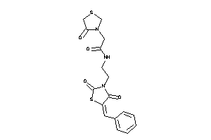 N-[2-(5-benzal-2,4-diketo-thiazolidin-3-yl)ethyl]-2-(4-ketothiazolidin-3-yl)acetamide