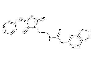 N-[2-(5-benzal-2,4-diketo-thiazolidin-3-yl)ethyl]-2-indan-5-yl-acetamide