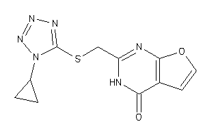 2-[[(1-cyclopropyltetrazol-5-yl)thio]methyl]-3H-furo[2,3-d]pyrimidin-4-one