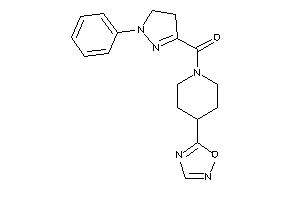 [4-(1,2,4-oxadiazol-5-yl)piperidino]-(1-phenyl-2-pyrazolin-3-yl)methanone