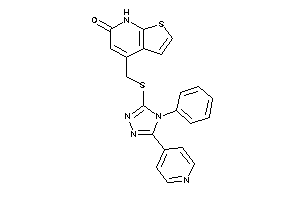 Image of 4-[[[4-phenyl-5-(4-pyridyl)-1,2,4-triazol-3-yl]thio]methyl]-7H-thieno[2,3-b]pyridin-6-one