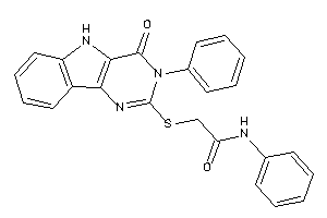 Image of 2-[(4-keto-3-phenyl-5H-pyrimido[5,4-b]indol-2-yl)thio]-N-phenyl-acetamide