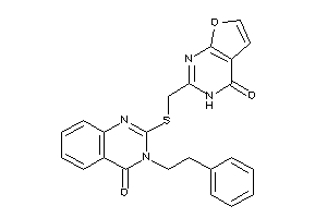 2-[[(4-keto-3-phenethyl-quinazolin-2-yl)thio]methyl]-3H-furo[2,3-d]pyrimidin-4-one