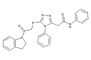 Image of 2-[5-[(2-indolin-1-yl-2-keto-ethyl)thio]-4-phenyl-1,2,4-triazol-3-yl]-N-phenyl-acetamide