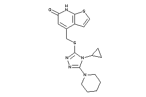 4-[[(4-cyclopropyl-5-piperidino-1,2,4-triazol-3-yl)thio]methyl]-7H-thieno[2,3-b]pyridin-6-one