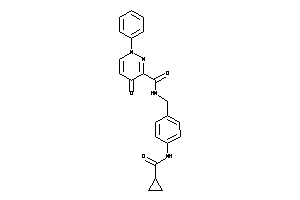 N-[4-(cyclopropanecarbonylamino)benzyl]-4-keto-1-phenyl-pyridazine-3-carboxamide