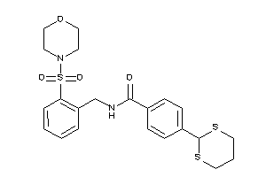 Image of 4-(1,3-dithian-2-yl)-N-(2-morpholinosulfonylbenzyl)benzamide