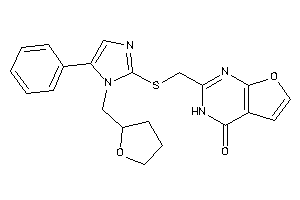 2-[[[5-phenyl-1-(tetrahydrofurfuryl)imidazol-2-yl]thio]methyl]-3H-furo[2,3-d]pyrimidin-4-one