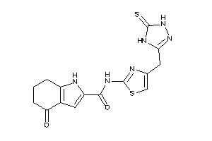 4-keto-N-[4-[(5-thioxo-1,4-dihydro-1,2,4-triazol-3-yl)methyl]thiazol-2-yl]-1,5,6,7-tetrahydroindole-2-carboxamide