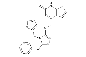 4-[[[5-benzyl-4-(2-furfuryl)-1,2,4-triazol-3-yl]thio]methyl]-7H-thieno[2,3-b]pyridin-6-one