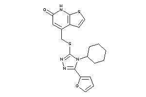 4-[[[4-cyclohexyl-5-(2-furyl)-1,2,4-triazol-3-yl]thio]methyl]-7H-thieno[2,3-b]pyridin-6-one