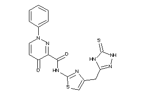 4-keto-1-phenyl-N-[4-[(5-thioxo-1,4-dihydro-1,2,4-triazol-3-yl)methyl]thiazol-2-yl]pyridazine-3-carboxamide