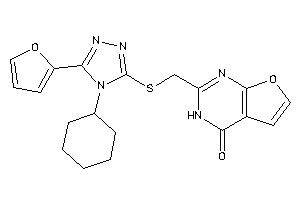 2-[[[4-cyclohexyl-5-(2-furyl)-1,2,4-triazol-3-yl]thio]methyl]-3H-furo[2,3-d]pyrimidin-4-one