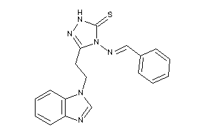 Image of 4-(benzalamino)-3-[2-(benzimidazol-1-yl)ethyl]-1H-1,2,4-triazole-5-thione