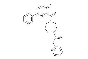 1-phenyl-3-[4-[2-(2-pyridyl)acetyl]-1,4-diazepane-1-carbonyl]pyridazin-4-one