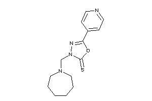 Image of 3-(azepan-1-ylmethyl)-5-(4-pyridyl)-1,3,4-oxadiazole-2-thione