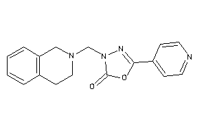 3-(3,4-dihydro-1H-isoquinolin-2-ylmethyl)-5-(4-pyridyl)-1,3,4-oxadiazol-2-one