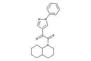 1-(3,4,4a,5,6,7,8,8a-octahydro-2H-quinolin-1-yl)-2-(1-phenylpyrazol-4-yl)ethane-1,2-dione