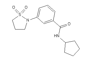 Image of N-cyclopentyl-3-(1,1-diketo-1,2-thiazolidin-2-yl)benzamide