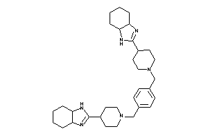 2-[1-[4-[[4-(3a,4,5,6,7,7a-hexahydro-1H-benzimidazol-2-yl)piperidino]methyl]benzyl]-4-piperidyl]-3a,4,5,6,7,7a-hexahydro-1H-benzimidazole