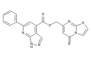 6-phenyl-1H-pyrazolo[3,4-b]pyridine-4-carboxylic Acid (5-ketothiazolo[3,2-a]pyrimidin-7-yl)methyl Ester