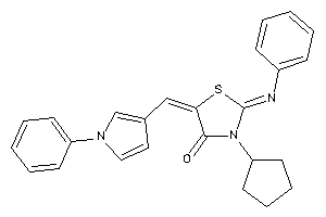 3-cyclopentyl-2-phenylimino-5-[(1-phenylpyrrol-3-yl)methylene]thiazolidin-4-one