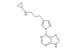 Cyclopropyl-[3-[1-(9H-purin-6-yl)pyrazol-4-yl]propyl]amine