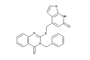 4-[[(3-benzyl-4-keto-quinazolin-2-yl)thio]methyl]-7H-thieno[2,3-b]pyridin-6-one