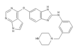 [3-(piperazinomethyl)phenyl]-[6-(7H-pyrrolo[2,3-d]pyrimidin-4-yloxy)-1H-benzimidazol-2-yl]amine