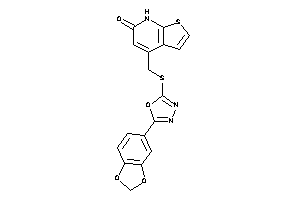 4-[[[5-(1,3-benzodioxol-5-yl)-1,3,4-oxadiazol-2-yl]thio]methyl]-7H-thieno[2,3-b]pyridin-6-one