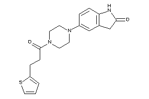 5-[4-[3-(2-thienyl)propanoyl]piperazino]oxindole