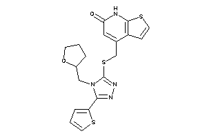 4-[[[4-(tetrahydrofurfuryl)-5-(2-thienyl)-1,2,4-triazol-3-yl]thio]methyl]-7H-thieno[2,3-b]pyridin-6-one