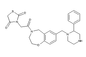 3-[2-keto-2-[7-[(2-phenylpiperazino)methyl]-3,5-dihydro-2H-1,4-benzoxazepin-4-yl]ethyl]thiazolidine-2,4-quinone