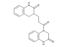 4-[3-(2-keto-3,4-dihydro-1H-quinolin-3-yl)propanoyl]-1,3-dihydroquinoxalin-2-one