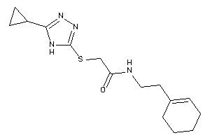 Image of N-(2-cyclohexen-1-ylethyl)-2-[(5-cyclopropyl-4H-1,2,4-triazol-3-yl)thio]acetamide