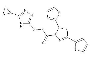 1-[3,5-bis(2-thienyl)-2-pyrazolin-1-yl]-2-[(5-cyclopropyl-4H-1,2,4-triazol-3-yl)thio]ethanone