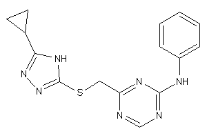 [4-[[(5-cyclopropyl-4H-1,2,4-triazol-3-yl)thio]methyl]-s-triazin-2-yl]-phenyl-amine