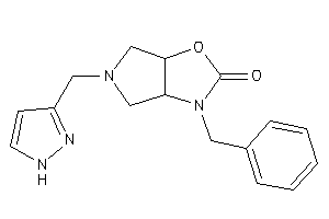 3-benzyl-5-(1H-pyrazol-3-ylmethyl)-3a,4,6,6a-tetrahydropyrrolo[3,4-d]oxazol-2-one