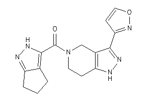 Image of (3-isoxazol-3-yl-1,4,6,7-tetrahydropyrazolo[4,3-c]pyridin-5-yl)-(2,4,5,6-tetrahydrocyclopenta[c]pyrazol-3-yl)methanone