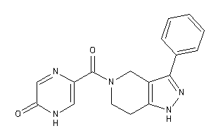 Image of 5-(3-phenyl-1,4,6,7-tetrahydropyrazolo[4,3-c]pyridine-5-carbonyl)-1H-pyrazin-2-one