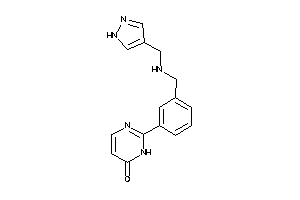 2-[3-[(1H-pyrazol-4-ylmethylamino)methyl]phenyl]-1H-pyrimidin-6-one