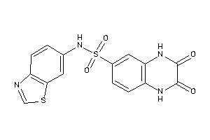 Image of N-(1,3-benzothiazol-6-yl)-2,3-diketo-1,4-dihydroquinoxaline-6-sulfonamide
