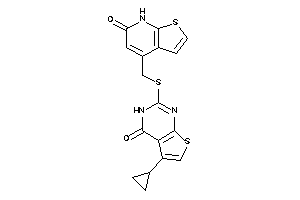 Image of 5-cyclopropyl-2-[(6-keto-7H-thieno[2,3-b]pyridin-4-yl)methylthio]-3H-thieno[2,3-d]pyrimidin-4-one