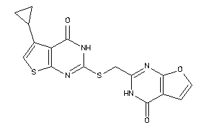 2-[[(5-cyclopropyl-4-keto-3H-thieno[2,3-d]pyrimidin-2-yl)thio]methyl]-3H-furo[2,3-d]pyrimidin-4-one