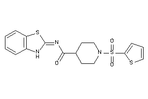 N-(3H-1,3-benzothiazol-2-ylidene)-1-(2-thienylsulfonyl)isonipecotamide