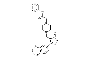 2-[4-[[4-(2,3-dihydro-1,4-benzodioxin-6-yl)-2-keto-4-thiazolin-3-yl]methyl]piperazino]-N-phenyl-acetamide