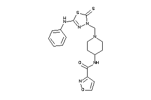 N-[1-[(5-anilino-2-thioxo-1,3,4-thiadiazol-3-yl)methyl]-4-piperidyl]isoxazole-3-carboxamide