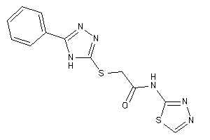2-[(5-phenyl-4H-1,2,4-triazol-3-yl)thio]-N-(1,3,4-thiadiazol-2-yl)acetamide