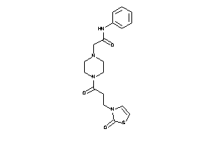 2-[4-[3-(2-keto-4-thiazolin-3-yl)propanoyl]piperazino]-N-phenyl-acetamide