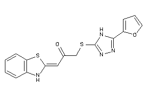1-(3H-1,3-benzothiazol-2-ylidene)-3-[[5-(2-furyl)-4H-1,2,4-triazol-3-yl]thio]acetone